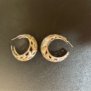 Elegant silver Hoop Earrings